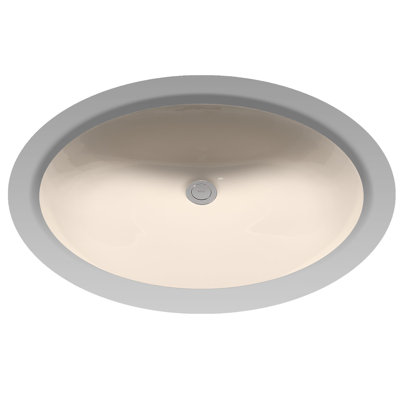 Lavabo de salle de bain ovale encastré TOTO® Dantesca® avec CEFIONTECT, os