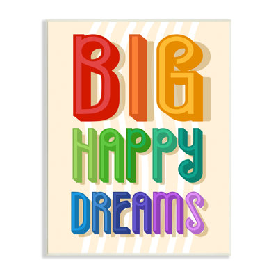 Polices arc-en-ciel rétro Big Happy Dreams Encouragement