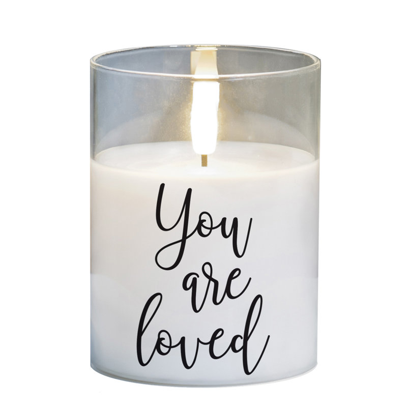 Flameless Jar Candle with Glass Holder
