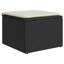 Ensemble de canapé de jardin Vidaxl noir, blanc crème