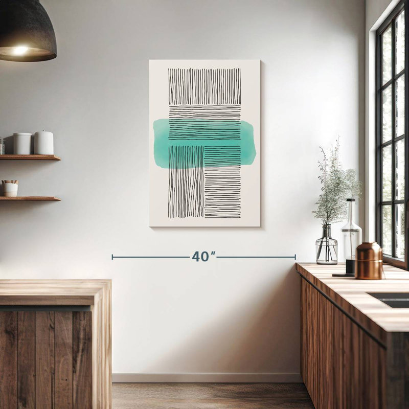 Avery Lines On Green, 36" H x 24" W