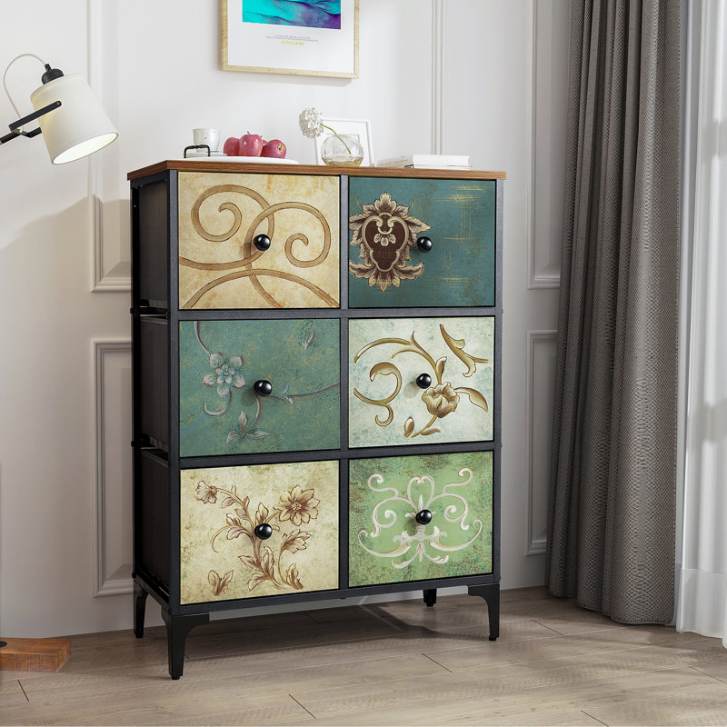 Gallery Kosinski 6 Drawer Dresser for Bedroom, Small Narrow Double Dresser, Chest of Drawers for Bedroom, 36.2'' H X 26.6'' W X 11.7'' D