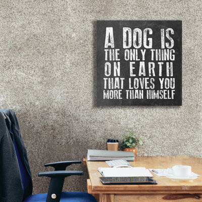  «Dog Love» par Erin Clark, art mural sur toile, 26 po x 26 po