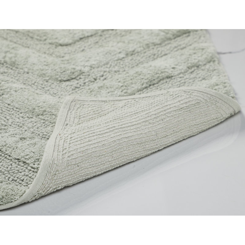 Hugo Dark Sage Cotton Tufted Non-Slip 20" x 20" Bath Rug