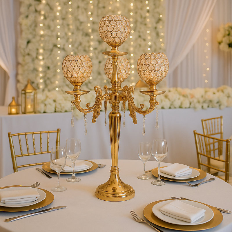 Crystal Tabletop Candelabra