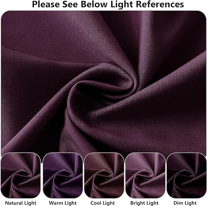 Ranarda Cotton Blend Percale Flat Sheet, Double (4'6), Aubergine