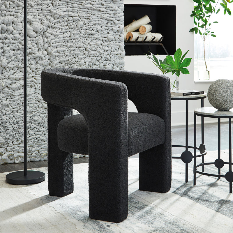 Fauteuil d'appoint Celedon, Polyester noir