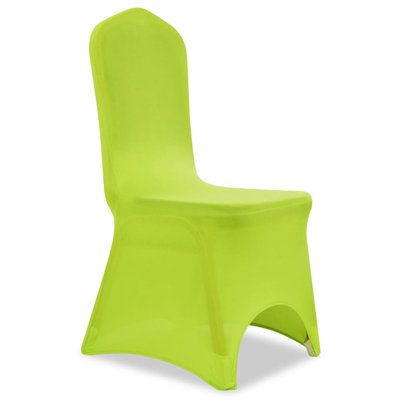 Chair Cover Set Of 6 Apple Green 90% Polyester, 10% Elastane