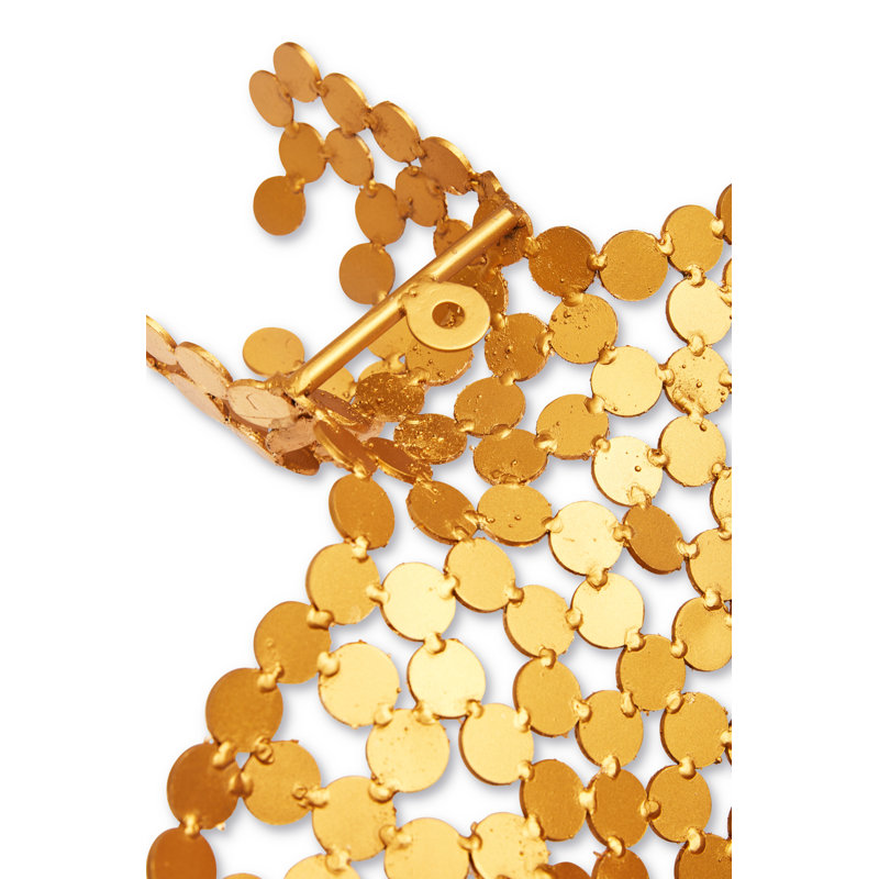 Domenic Anele Female Torso Iron Wall Decor, Gold Leaf