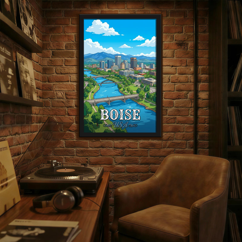 Paysage urbain de Boise, paysage urbain, H 18 po x l 12 po