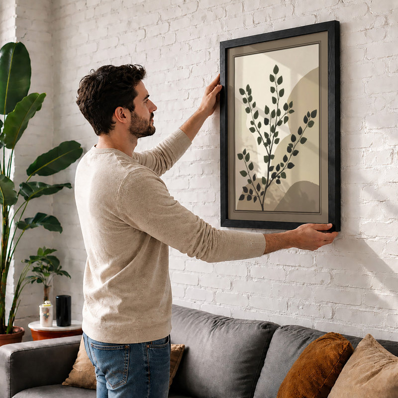 Forms Botanical - Framed Print, A1 - 84.1 x 59.4 cm, Oak