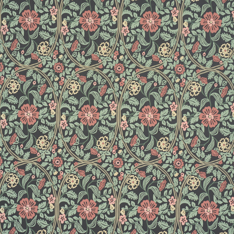 Garden Guild Wallpaper, Navy Blue