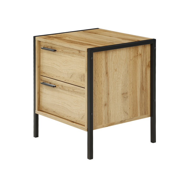 Bremond Block 43.8cm W Metal Bedside Table