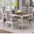 Transitional Style 7pc Dining Set Dining Table w Oak Top 6xSide Chairs Cushion Seat Antique White Kitchen Dining Room
