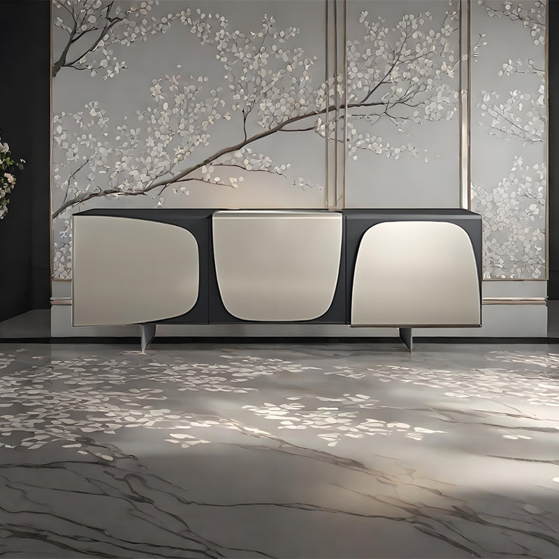 Italian minimalist side cabinet