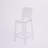 Imca Counter Stool with Square Back in Transparent Crystal - Wedding Chairs-1975657344