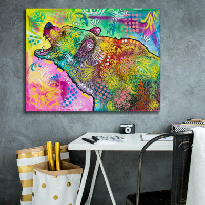 Art mural sur toile «Primal Roar» par Dean Russo, Dakota Fields, 26 po x 18 po