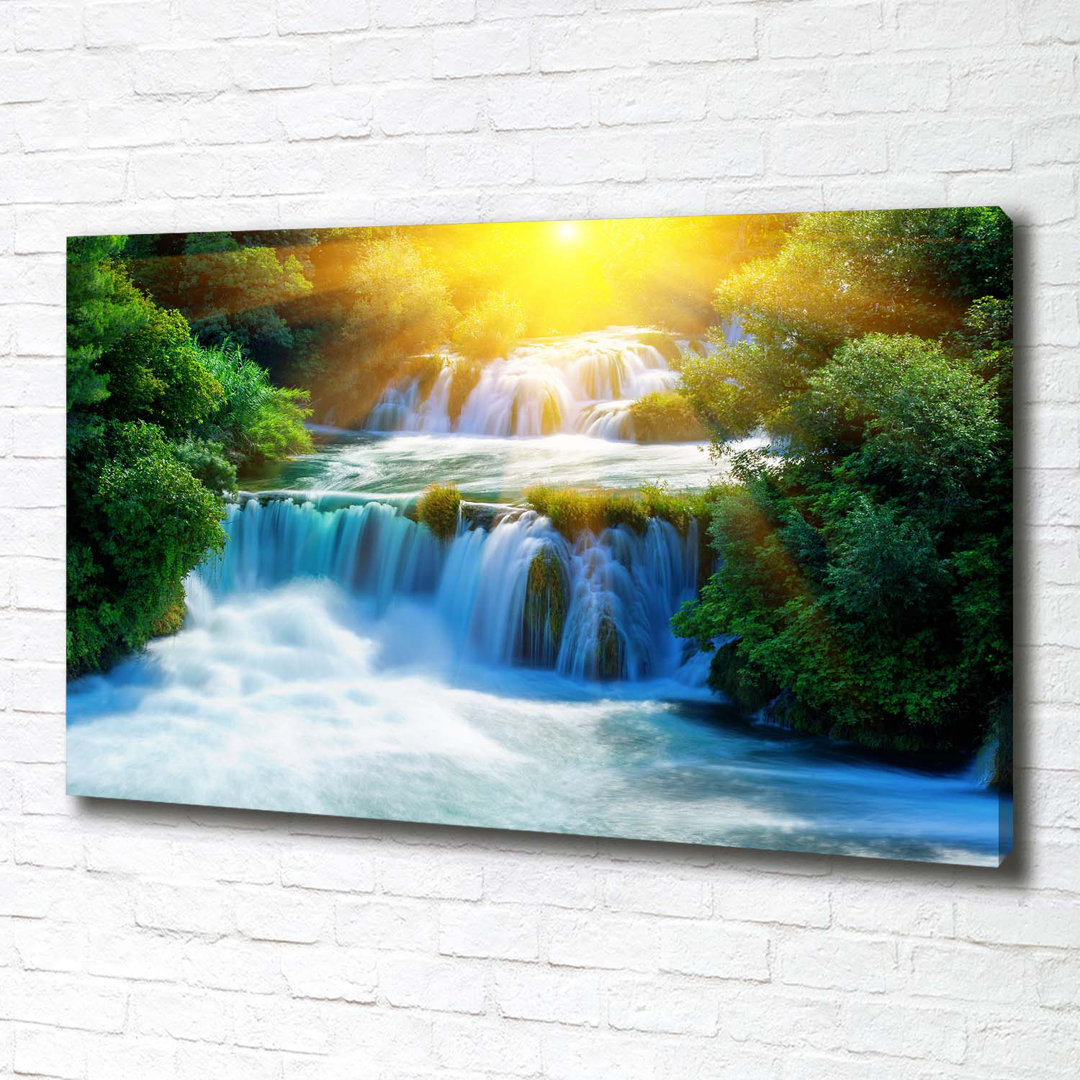 Wasserfall Krka - Wrapped Canvas Kunstdrucke