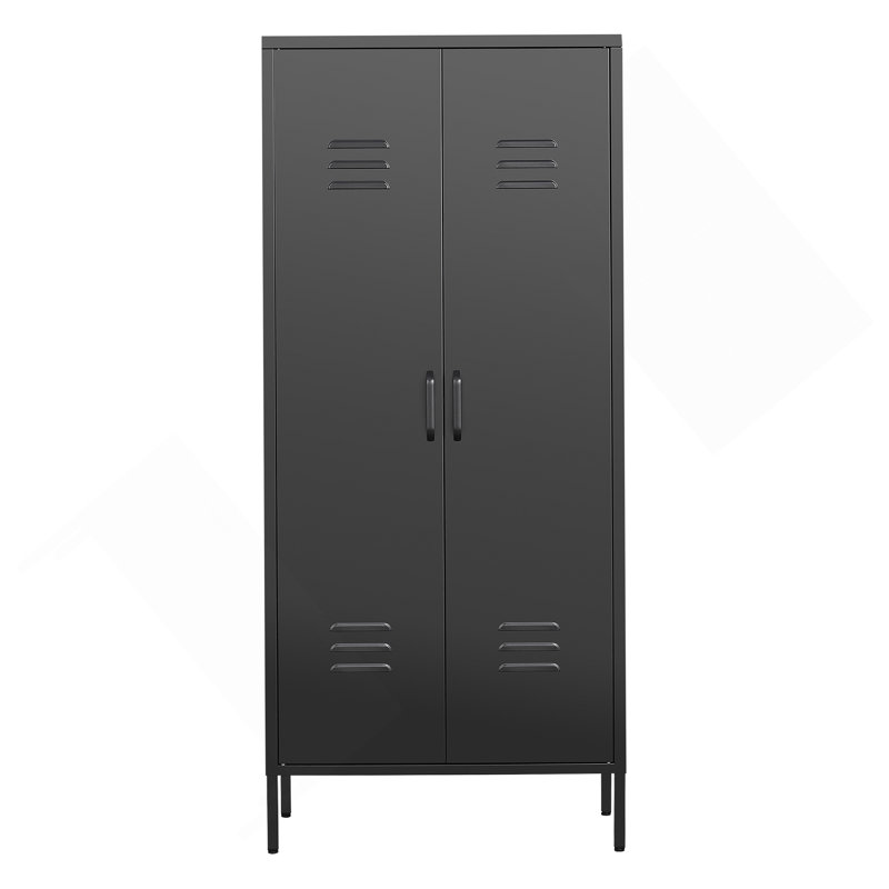 Armoire de rangement avec tablettes réglables pour l'organisation à domicile, Noir