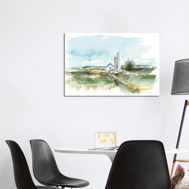 "Rural plein air I" par Ethan Harper, reproduction d’art, Pas de tapis, H 26 po x l 40 po x 1,5 po, Toile tendue