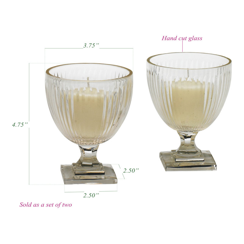 3.75'' H Glass Tabletop Hurricane