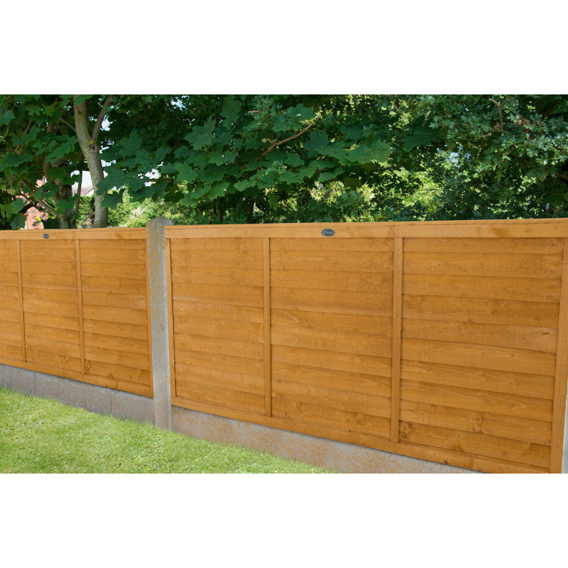 91.1cm H x 182.8cm W Golden Brown Wood Fence Panels