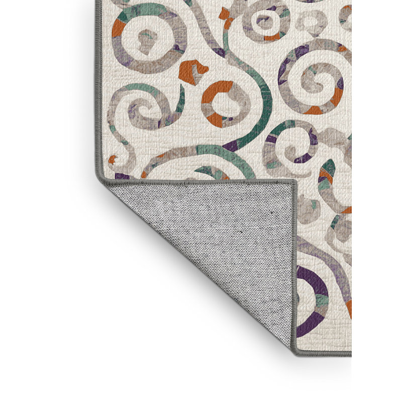 Machine Washable Gray Area Rug, Rectangle 2' x 3'