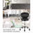 Backed Adjustable Height Ergonomic Lab Stool with Wheels-88301110