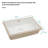 18"X12" Ceramic Undermount Bathroom Sink With Overflow, White, Rectangular | Gift Idea