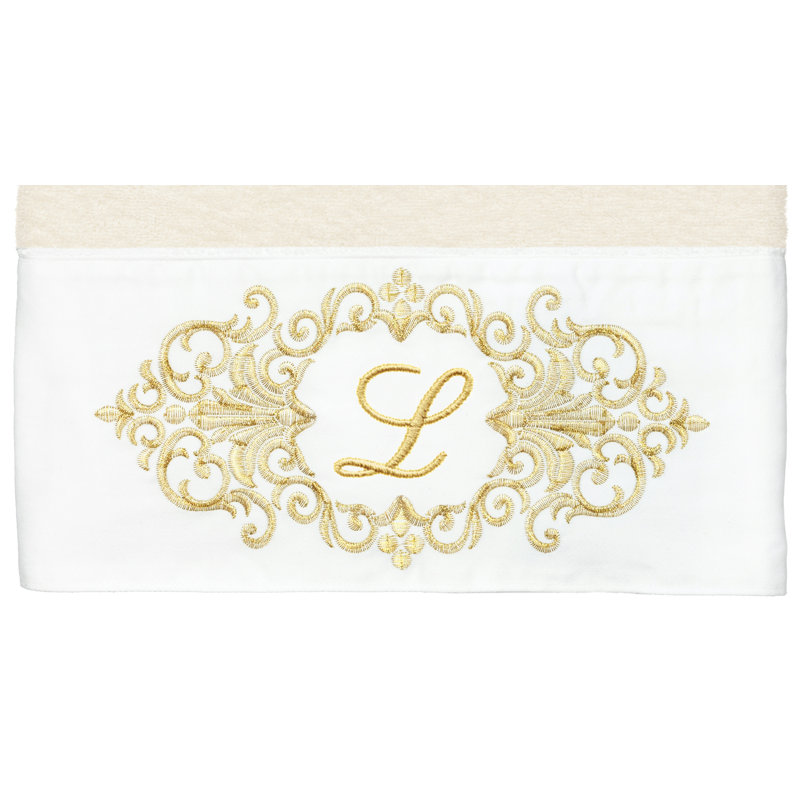 Linum Home Textiles 100% Turkish Cotton MONICA 2PC Embellished Bath Towel Set, L