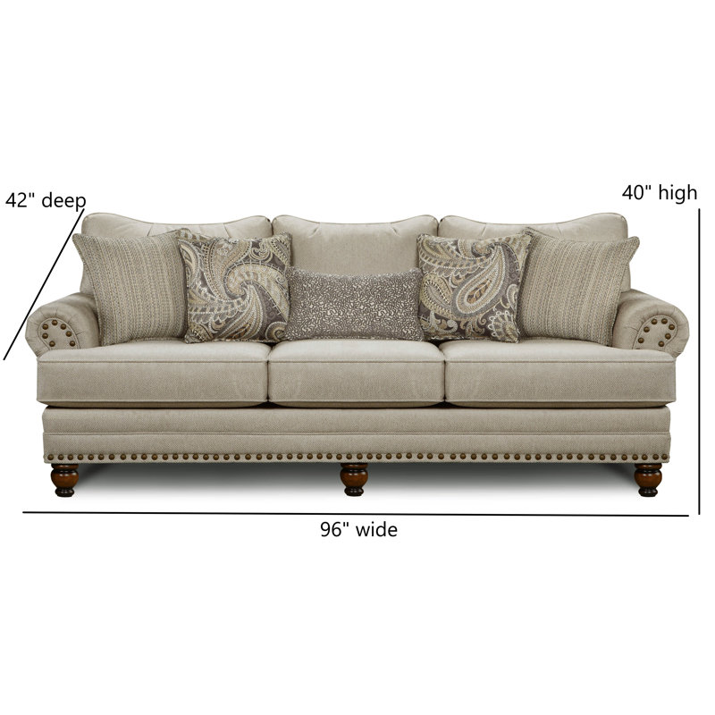 Freda 96'' Upholstered Sofa - Classic Living Room