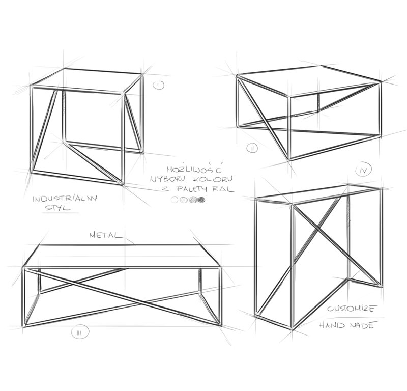 Quiana Frame Coffee Table, White, H45 x L100 x W100cm