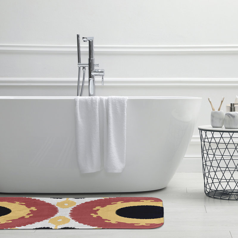 Tapis de bain, L 17 po x L 24 po, Orange