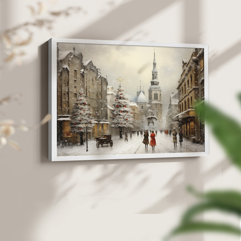 Chirstmas Art-CCCXLI -Framed Print - Restickable, H 11 po x l 14 po, Blanc