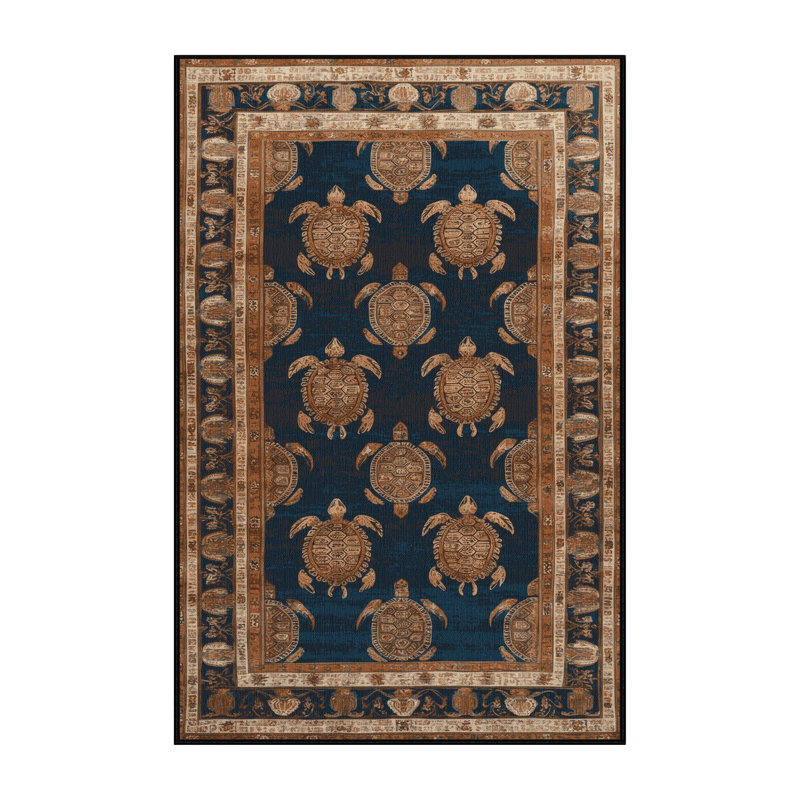 Tapis brun lavable à la machine, Rectangle 5 pi x 7 pi
