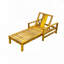 Chaise longue d'extérieur à dossier réglable en bois d'acacia-482959679