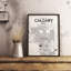 « calgary city map », reproduction d’impression sur affiche en encre-22634375