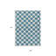 Tapis intérieur / extérieur 3 pi x 5 pi bleu sarcelle et ivoire lavable à pois