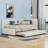 Upholstered Twin Size Daybed with Trundle-94909574