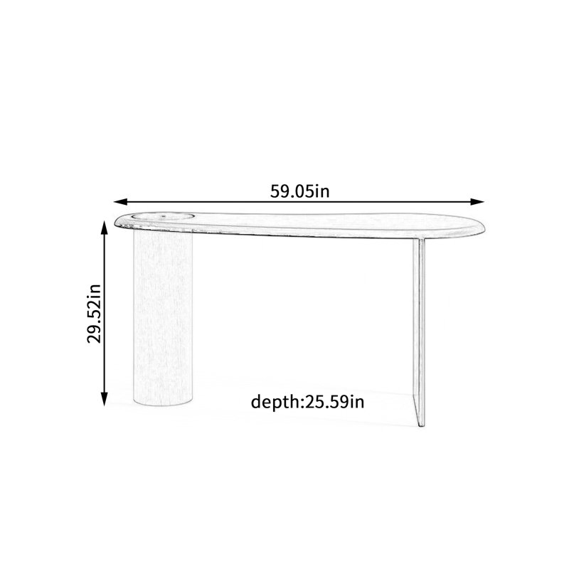 Creative design practical writing desk 59.05in