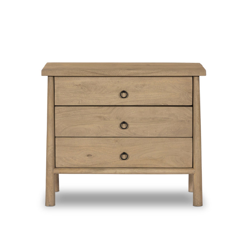 Freddie 3 - Drawer Solid Wood Dresser, Caramel Mango