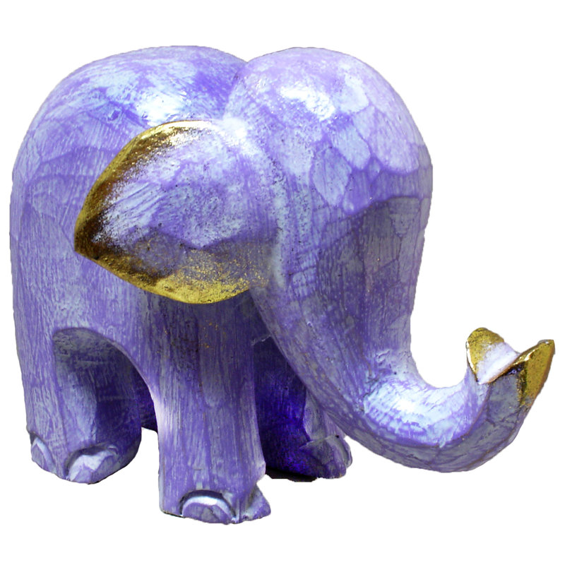 Caffrey Animals Figurines & Sculptures, 6" H x 7" W x 4.5" D, Purple