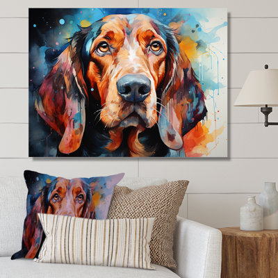 «Dog Basset Hound Beauty» sur toile