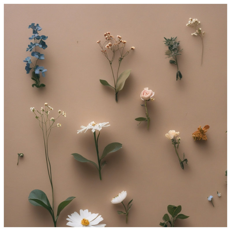 Couvertures assorties Wildflowers, 50in W x 60in H