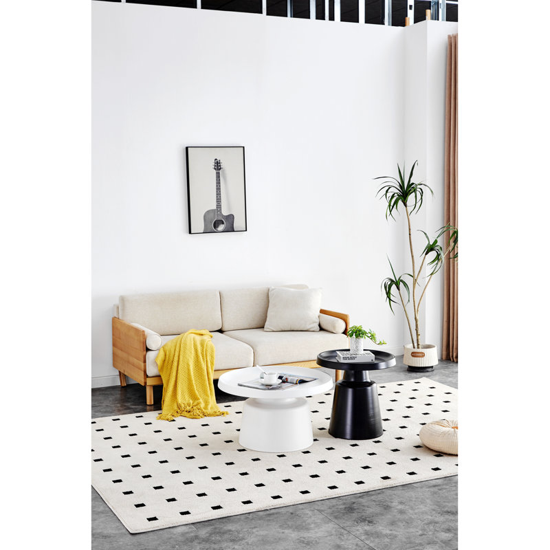 Lendell round metal side coffee table