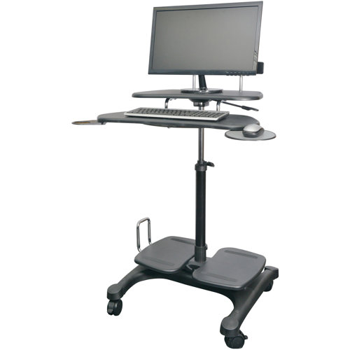 KANTEK INC.29'' H x 28'' W Laptop/Computer Cart Or Stand with Wheels ...