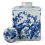 Blue and White Square Jar