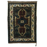 Sevan Wool Southwestern Area Rug in Beige/Green