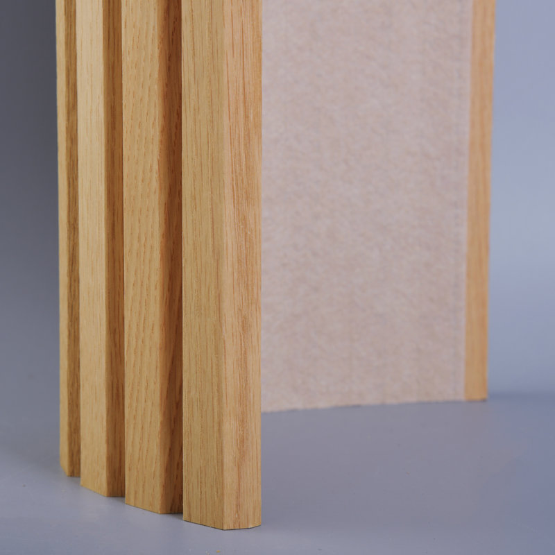 Panneaux muraux flexibles 3D 47,3 po x 11,8 po pour lattes intérieures en chêne blanc huilé (paquet de 2 / 7,74 pieds carrés)