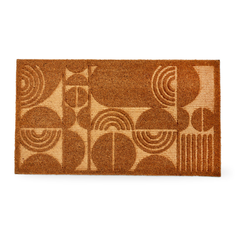 Knoll Embossed Non-Slip Coir Doormat Multi 30 x 17 x 1 in